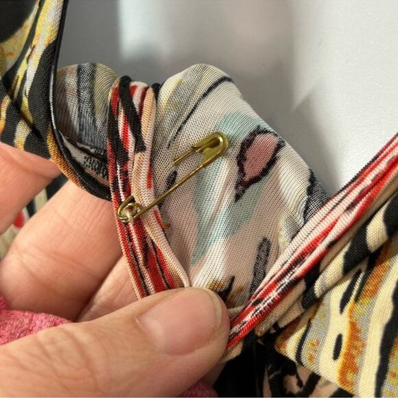 Y2K Vintage 90s Midi Dress Animal Print Just Love Size Medium - Picture 13 of 14